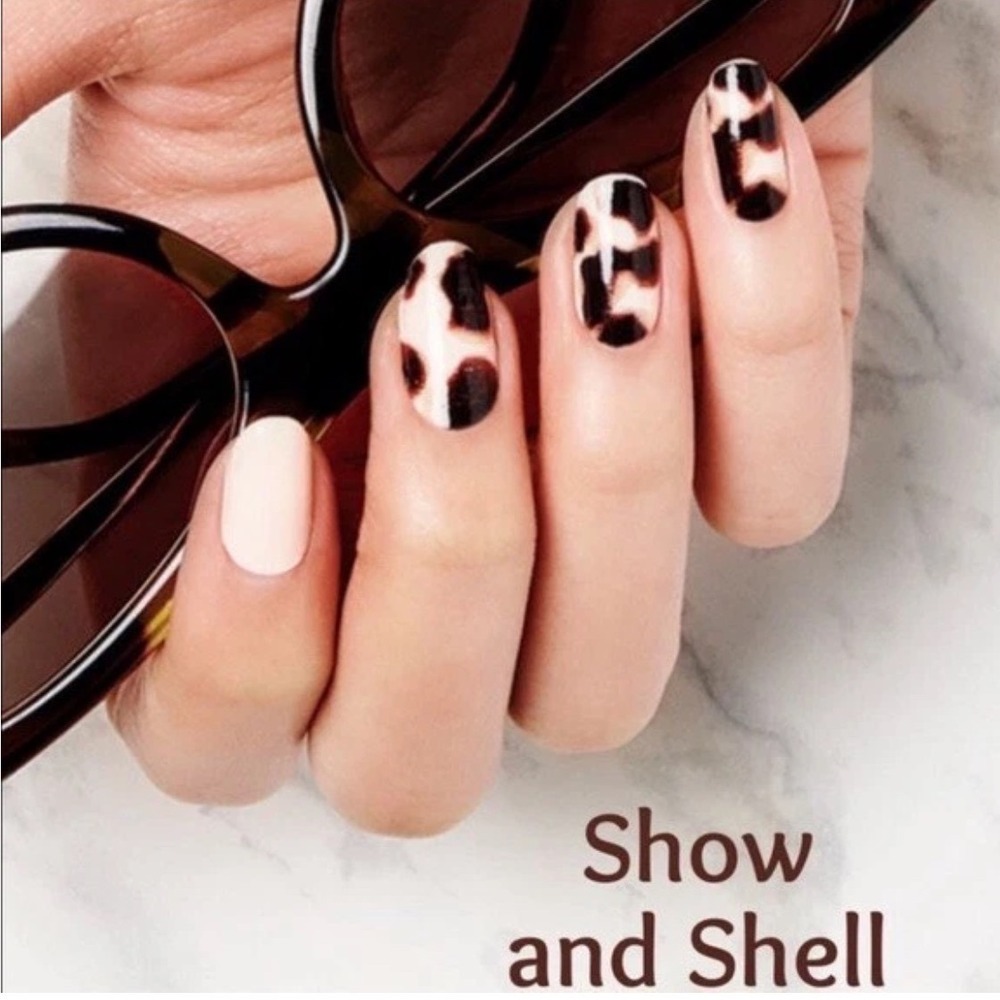 Color Street Show and Shell Nail Polish Strips Tortoiseshell Beige FDC282 NEW